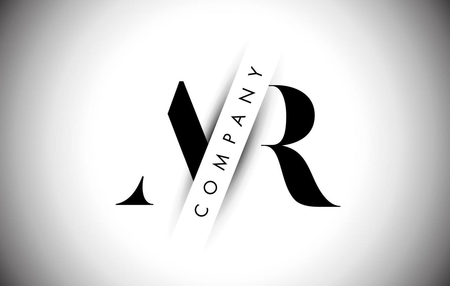 ar ar letter-logo met creatieve schaduwsnede en gelaagd tekstontwerp. vector