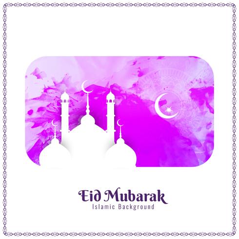 Abstracte Eid Mubarak-waterverfillustratie als achtergrond vector