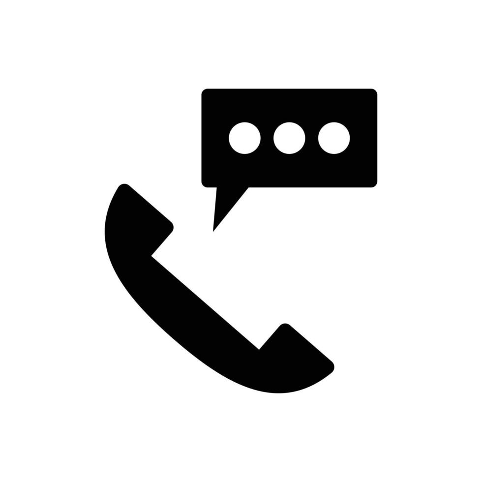 silhouet icoon van een pratende telefoon. vector. vector
