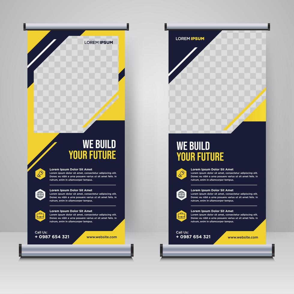 corporate rollup of x banner ontwerpsjabloon vector