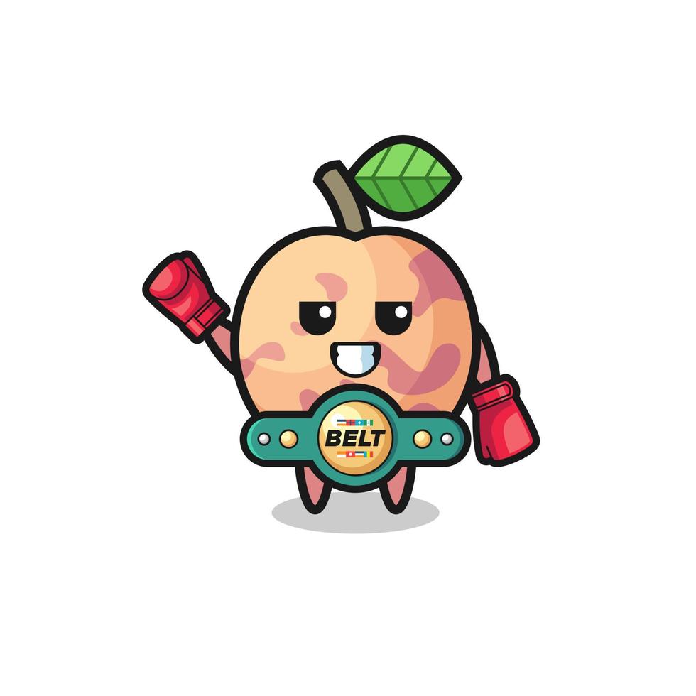 pluot fruit bokser mascotte karakter vector