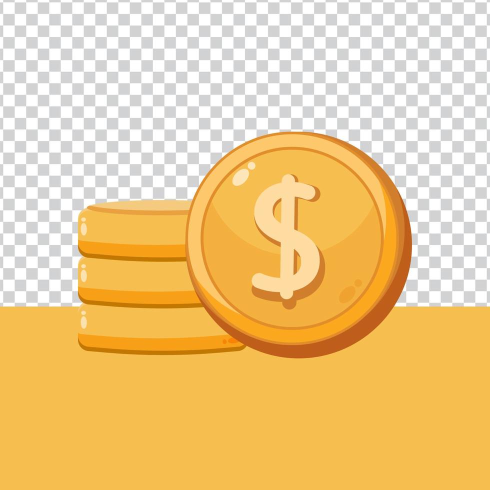 symbolen Amerikaanse dollar munten concept van geld valuta's op lege achtergrond vector