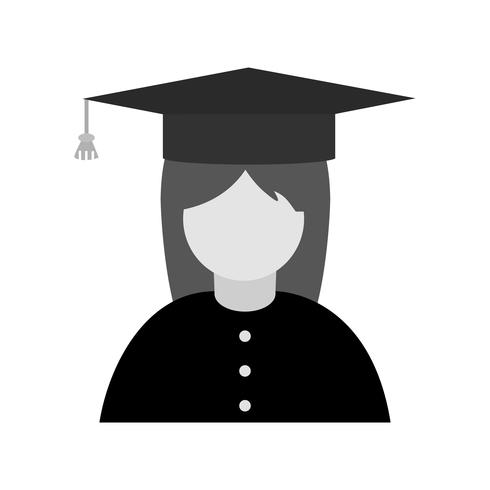 Vrouwelijke student pictogram ontwerp vector