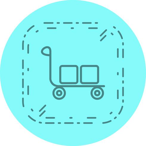 Trolley pictogram ontwerp vector