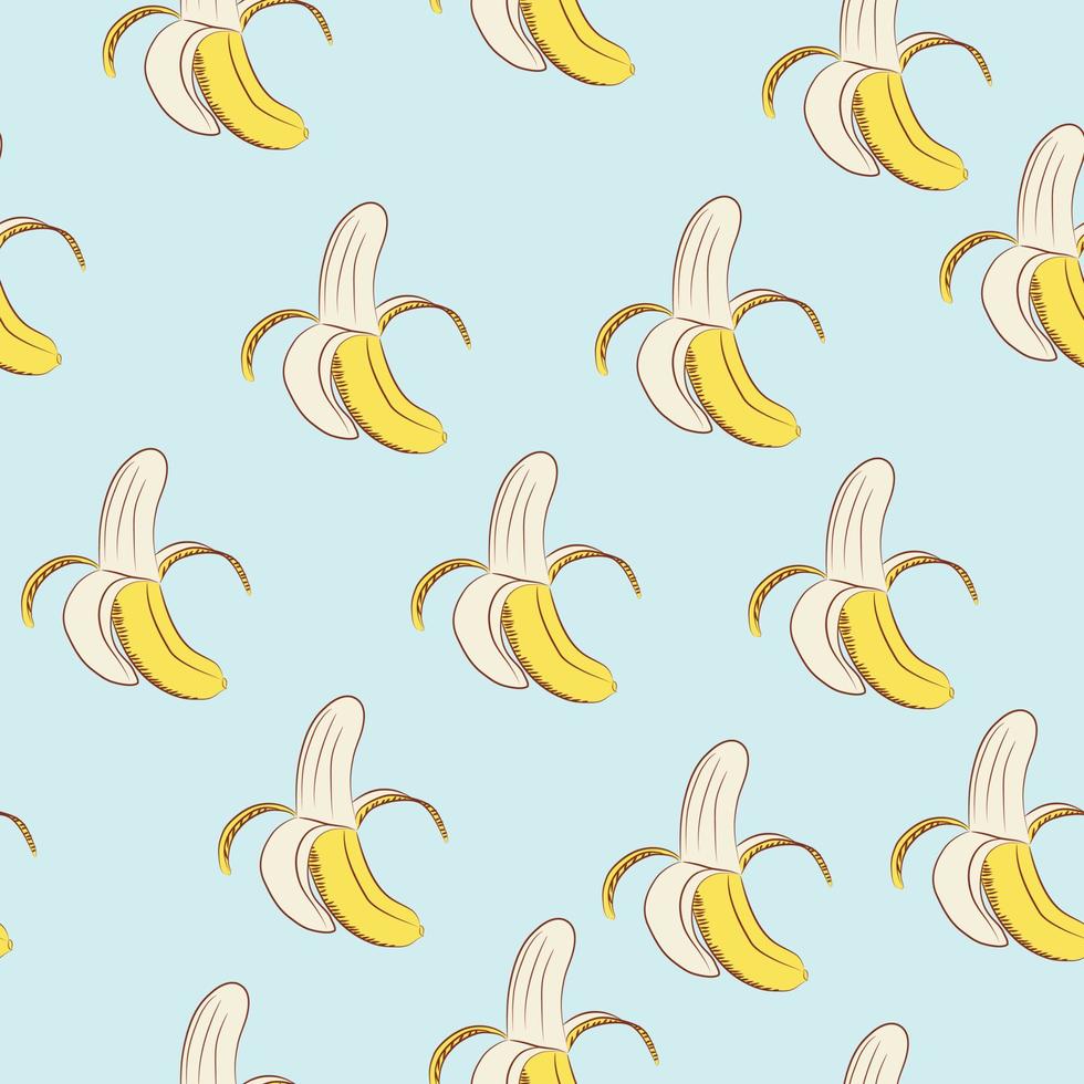 naadloos patroon van gele bananen vector