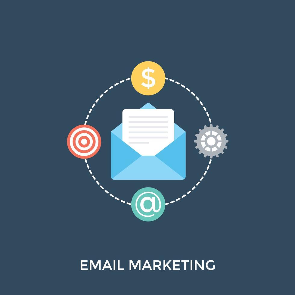 e-mailmarketingconcepten vector