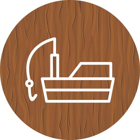 Vissersboot pictogram ontwerp vector