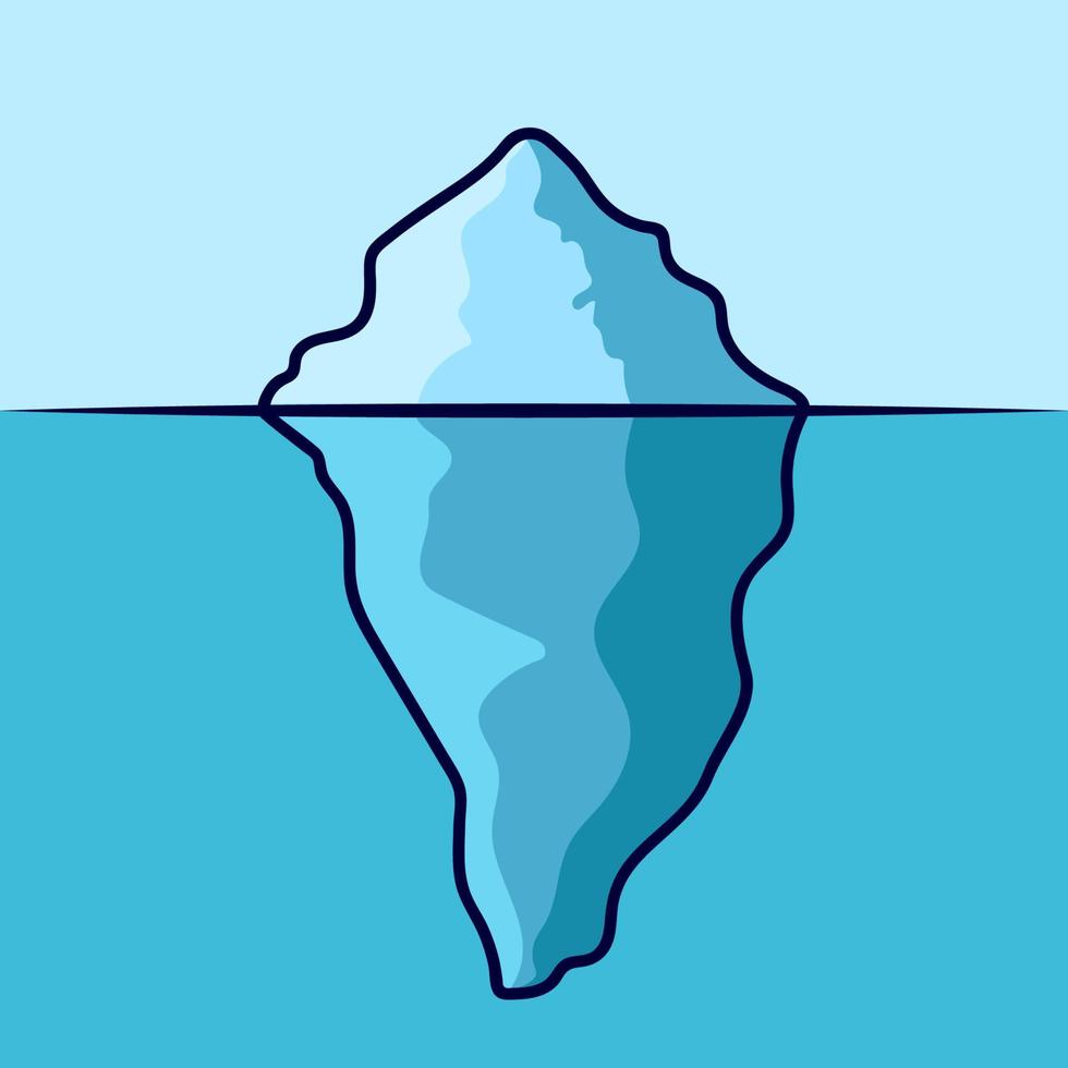 ontwerp van ijsberg cartoon pictogram illustratie vector