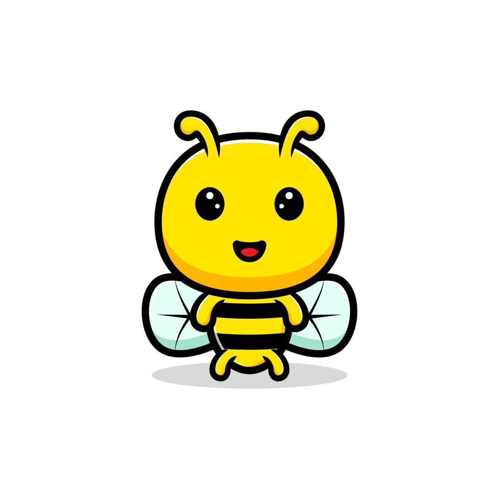 ontwerp van schattige honingbij. dier mascotte karakter vector