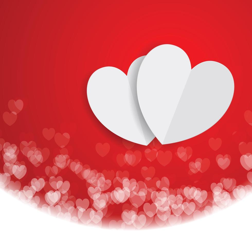 Valentijnsdag abstracte achtergrond met gesneden papier hart. vector illustratie