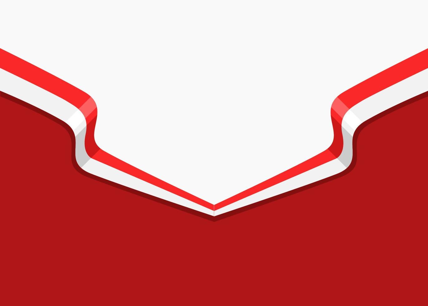 rode en witte achtergrond en golvende Indonesische vlag. geschikt voor banner van de onafhankelijkheidsdag vector