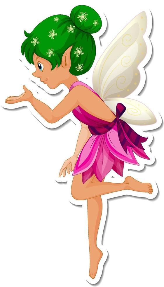 schattige engel stripfiguur sticker vector