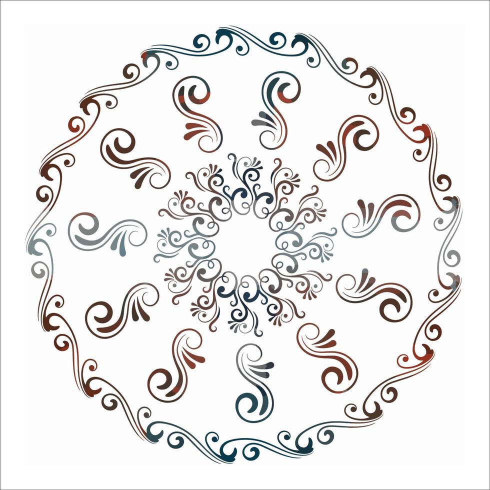 decoratieve ronde patroon hand getekende vectorillustratie. vector