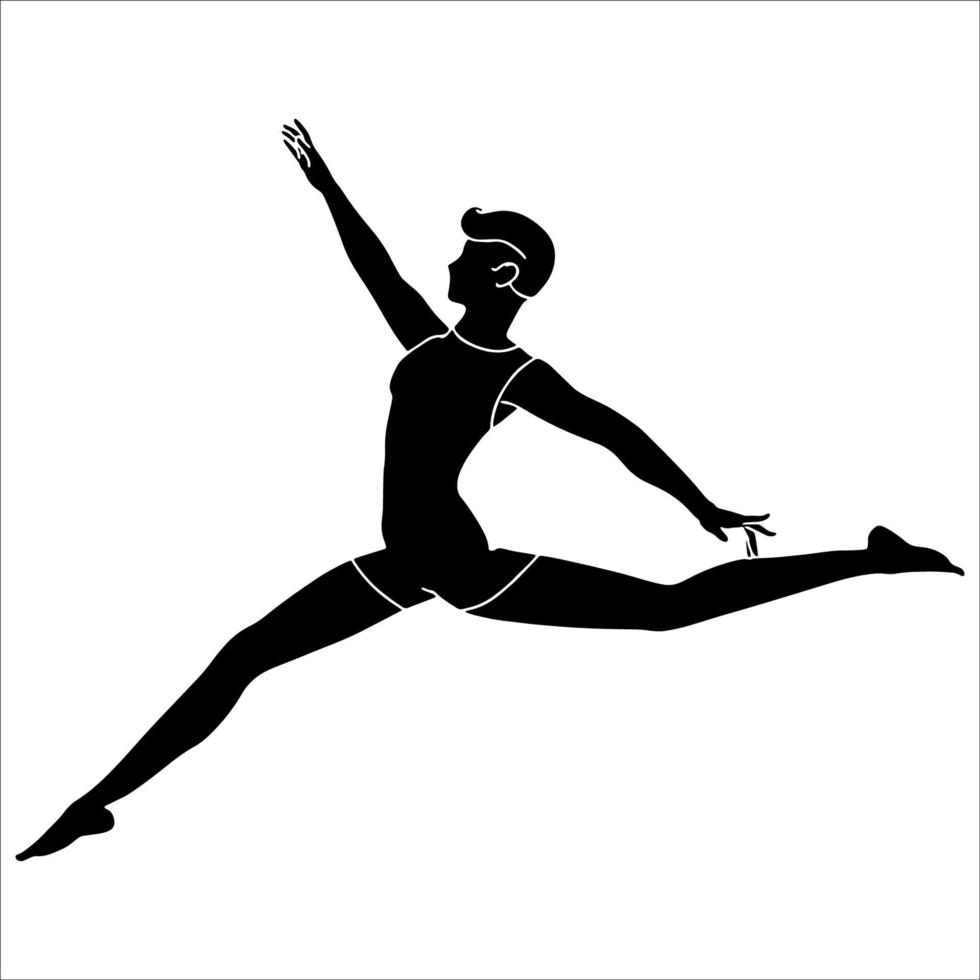 gymnastische karakter illustratie geïllustreerd op een witte achtergrond. vector