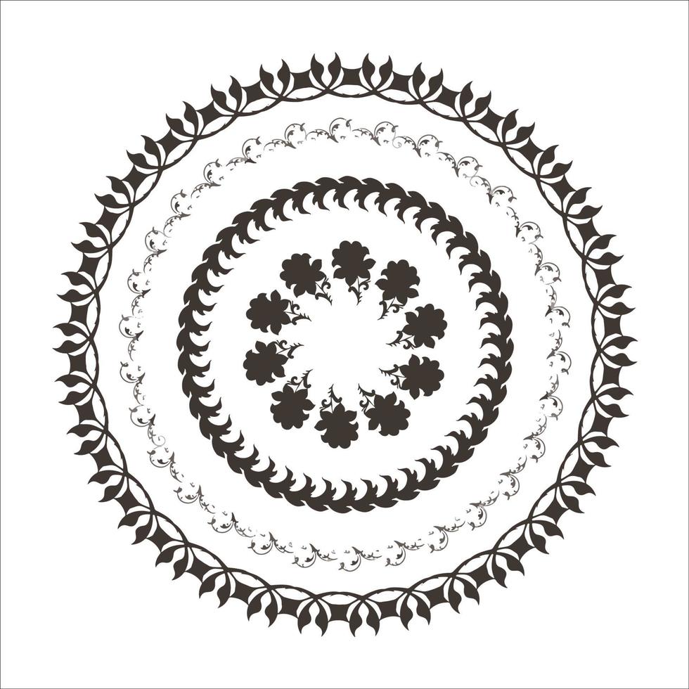 decoratieve ronde patroon hand getekende vectorillustratie. vector
