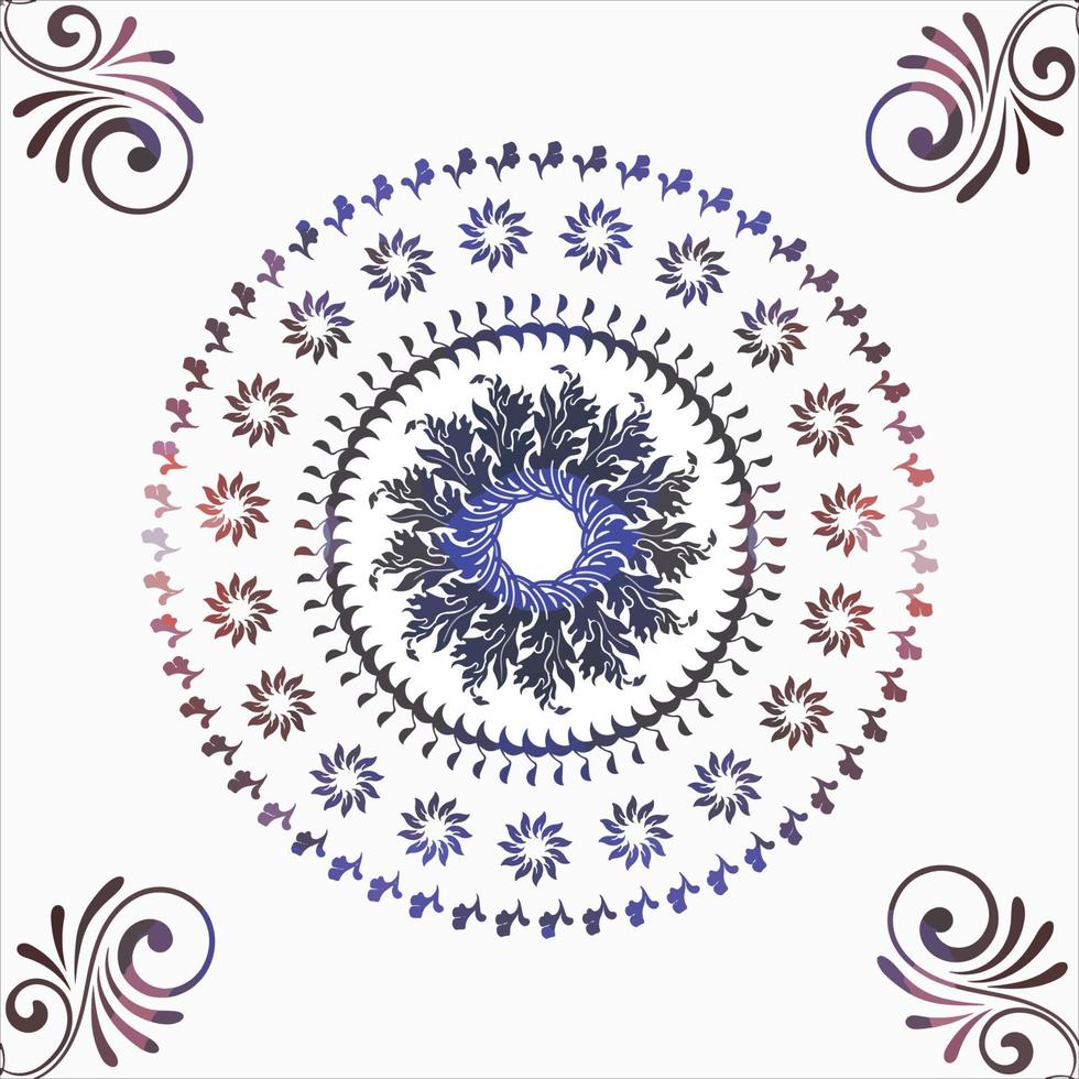 mandala patroon gemaakt op een witte achtergrond. vector