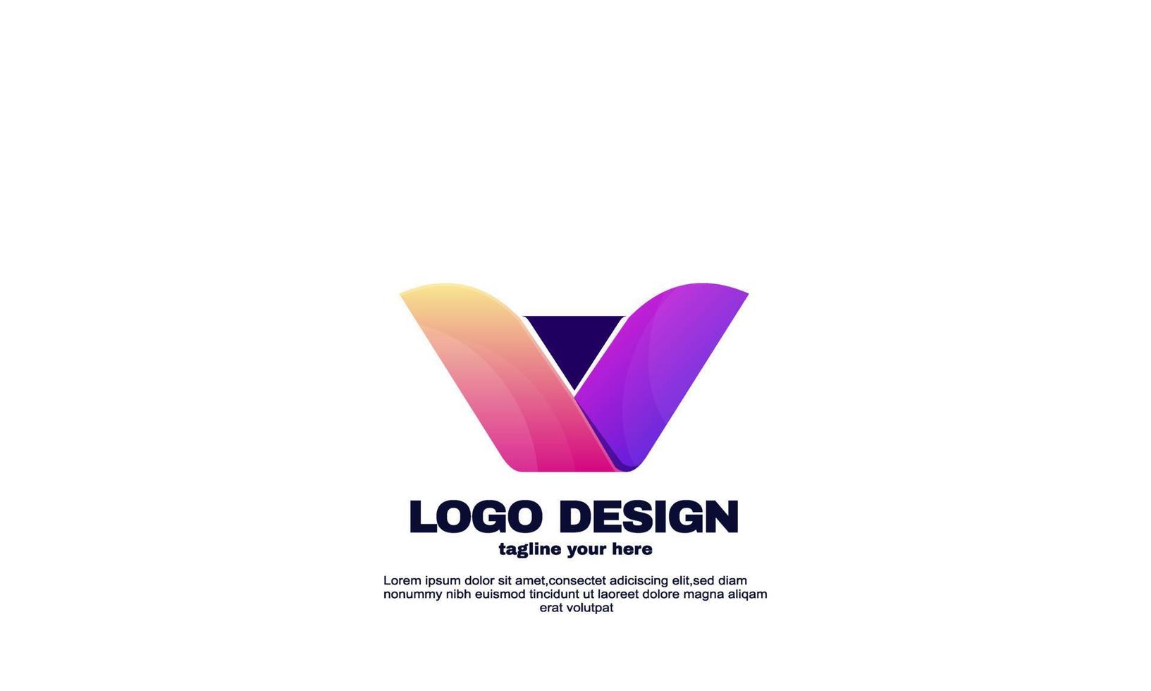 vector abstracte eerste w logo ontwerpsjabloon
