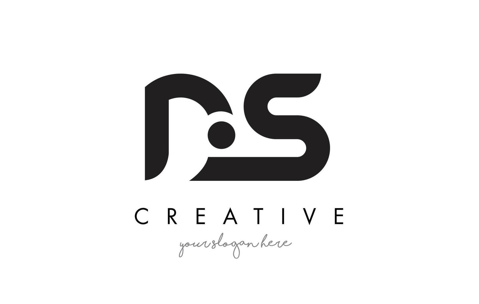 ds letter logo-ontwerp met creatieve moderne trendy typografie. vector