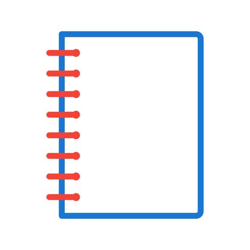 Spiraalvormig Notebook pictogram ontwerp vector