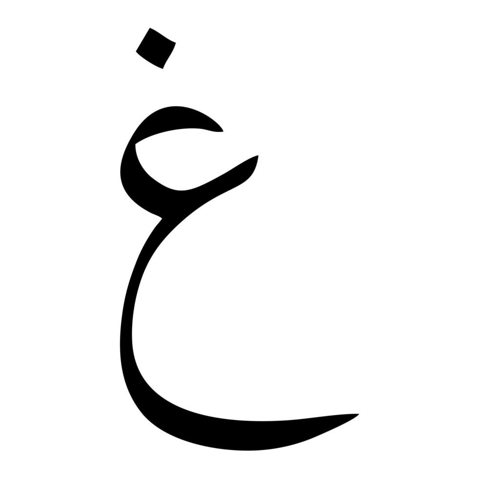 Arabische alfabetvector. Arabische kalligrafie elementen. vector