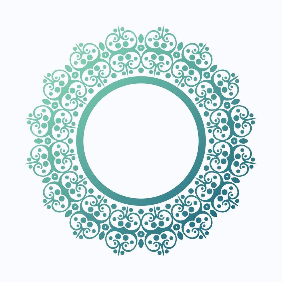 blauwe decoratieve ornament frame achtergrond vector