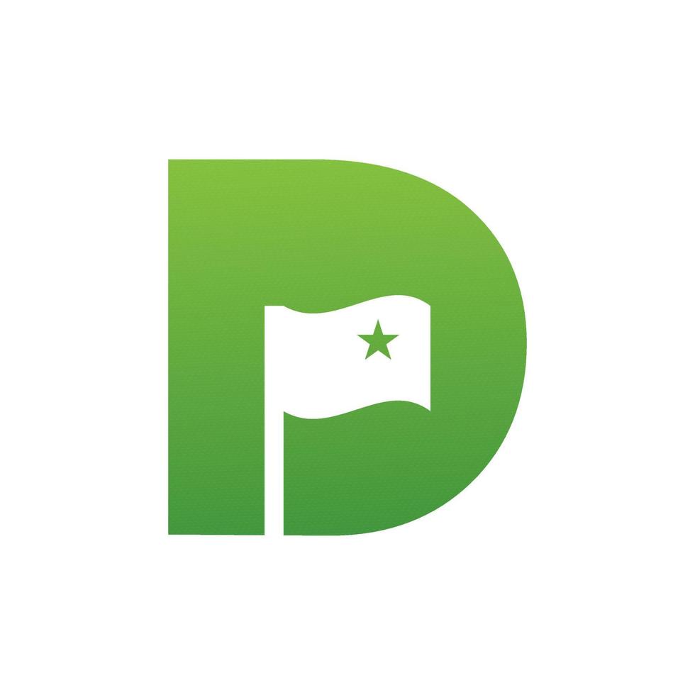 letter d land vlag abstract vector logo