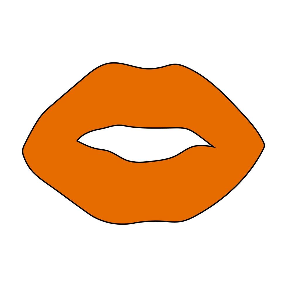 vrouwen lippen in platte stijl. vector