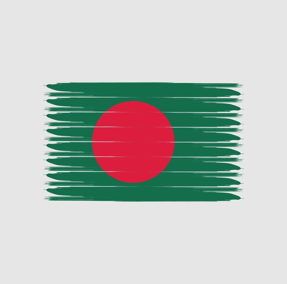 vlag van bangladesh met grunge-stijl vector