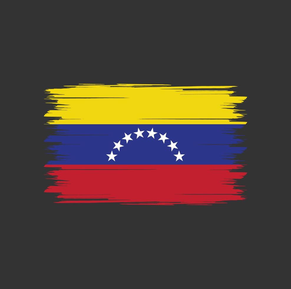 vlag vector venezuela met aquarel penseelstijl