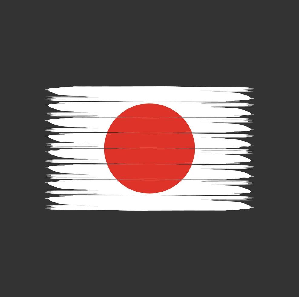 vlag van japan met grunge-stijl vector