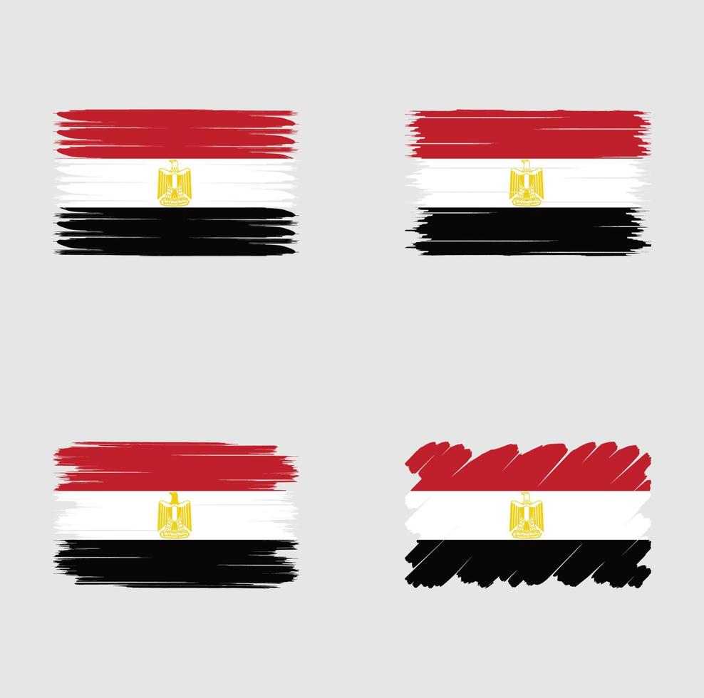 collectie vlag van egypte vector