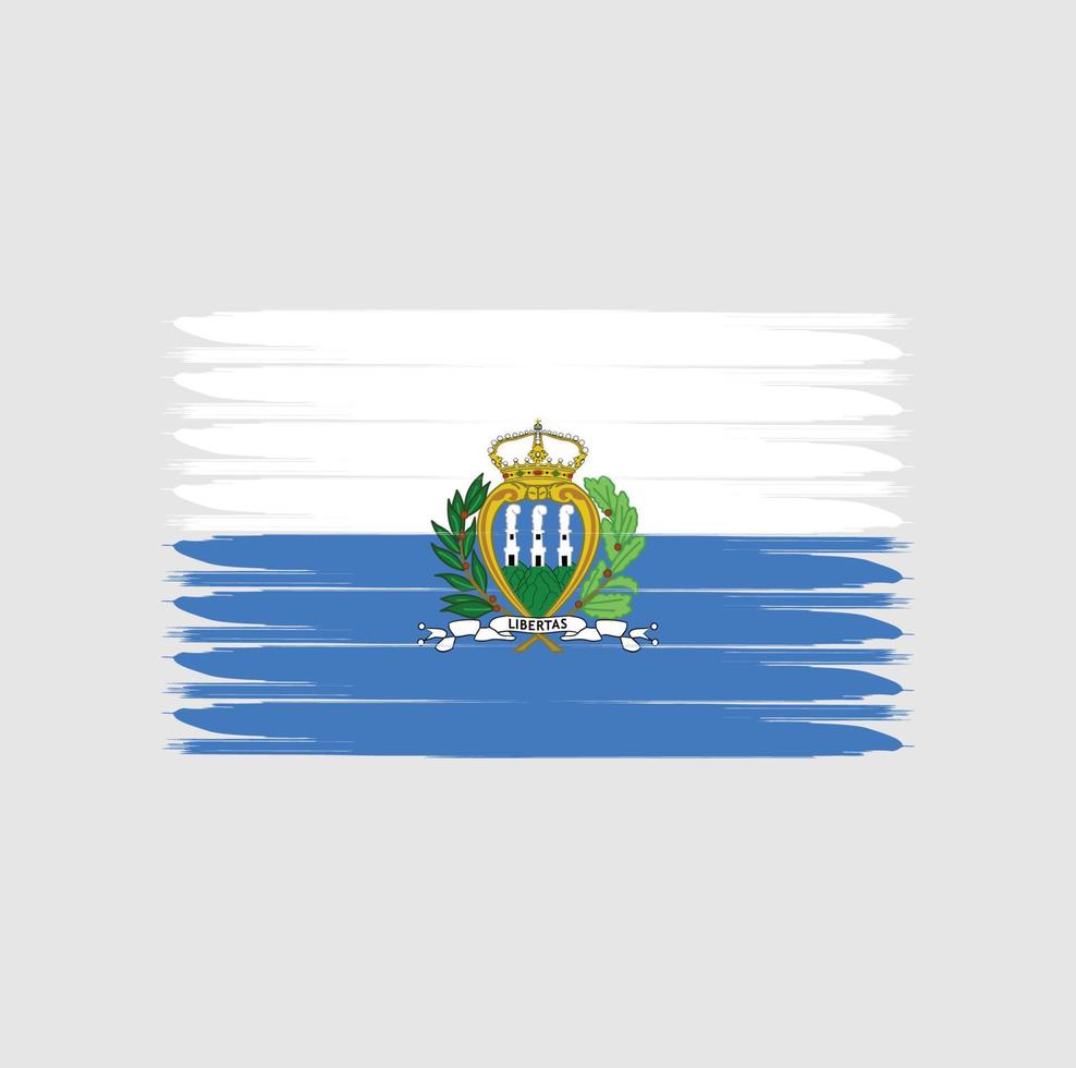 vlag van san marino met grunge-stijl vector