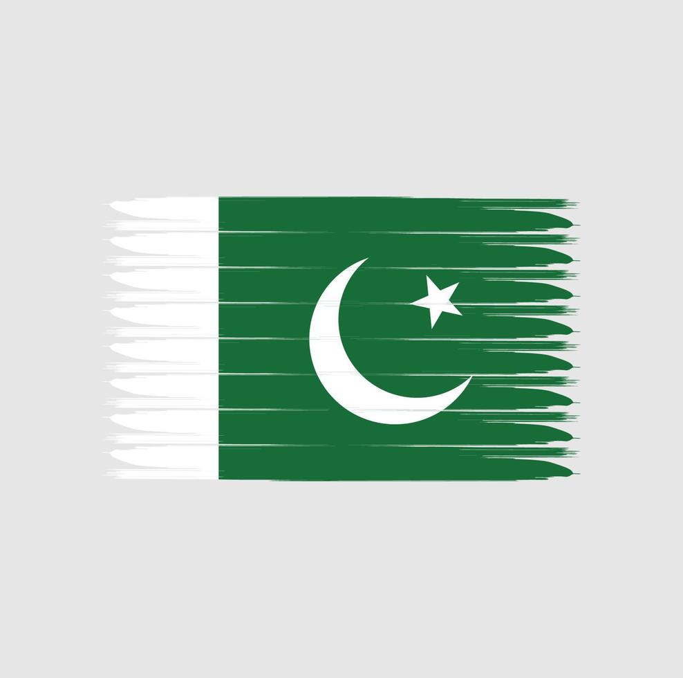 vlag van pakistan met grunge-stijl vector