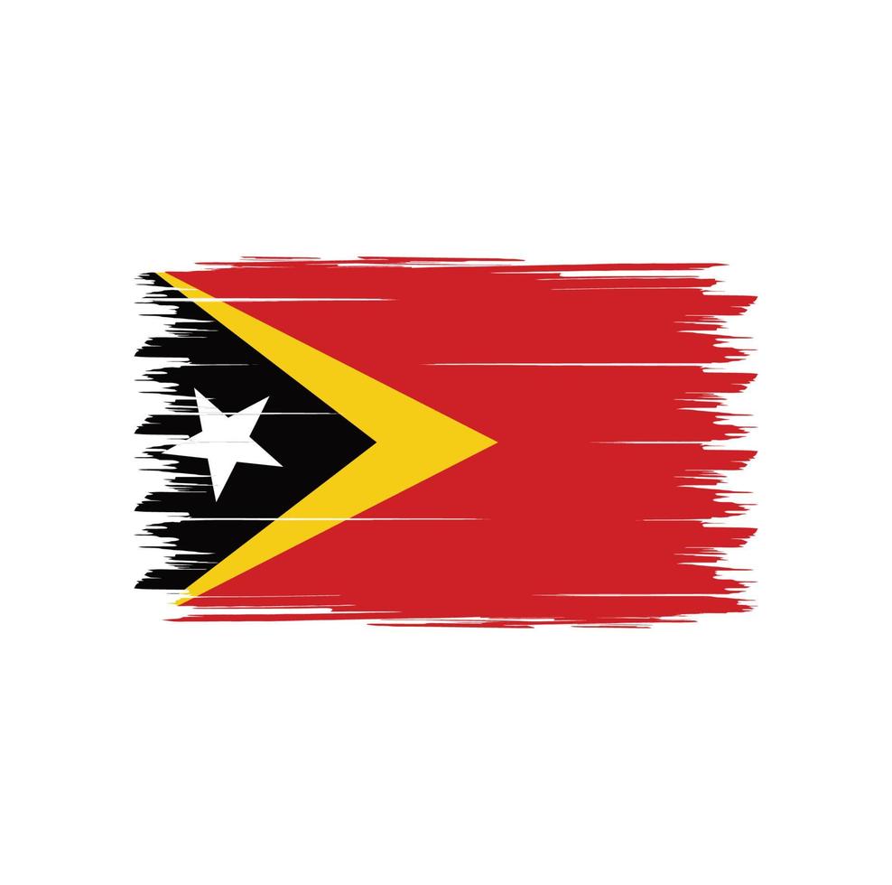 vlag van timor leste met aquarel penseel stijl ontwerp vector gratis vector