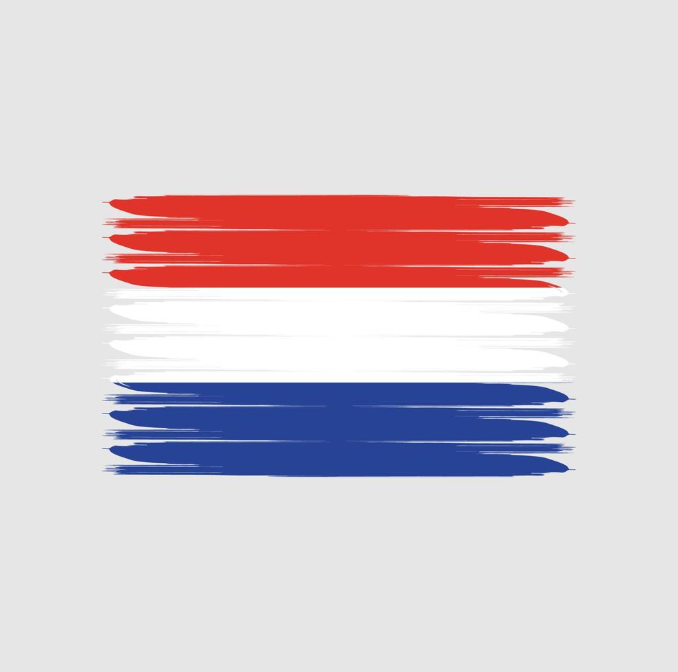 vlag van nederland met grunge-stijl vector