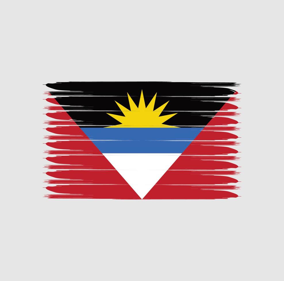 vlag van antigua en barbuda met grunge-stijl vector