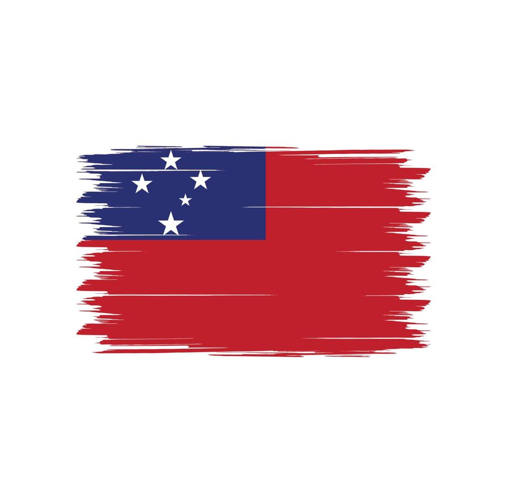 samoa vlag vector met aquarel penseelstijl