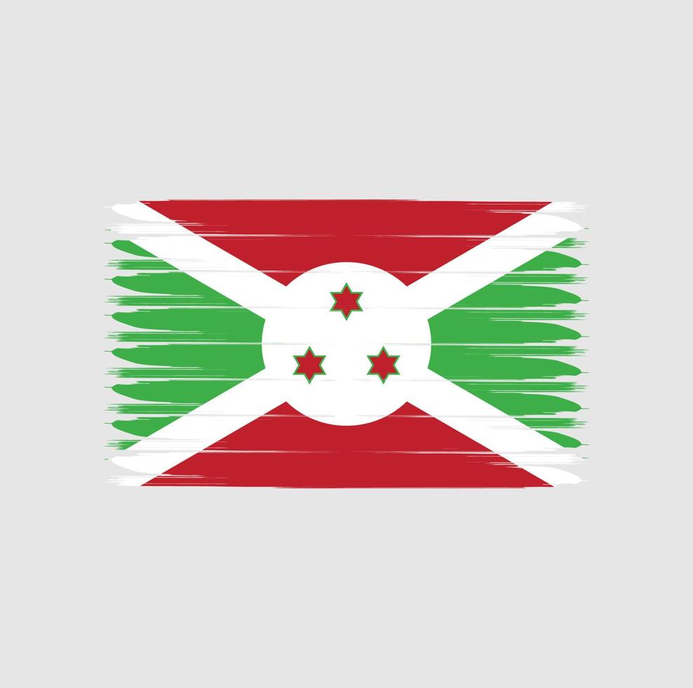 vlag van burundi met grunge-stijl vector