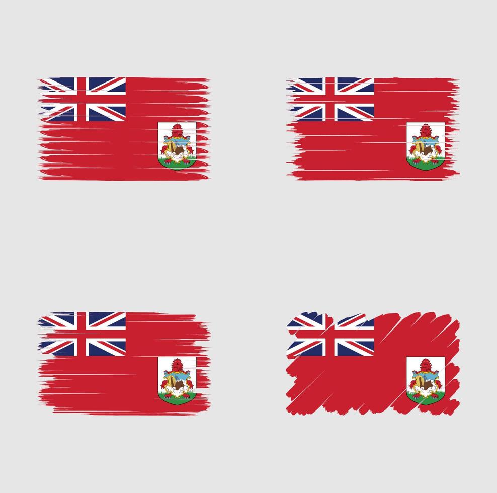 collectie vlag van bermuda vector