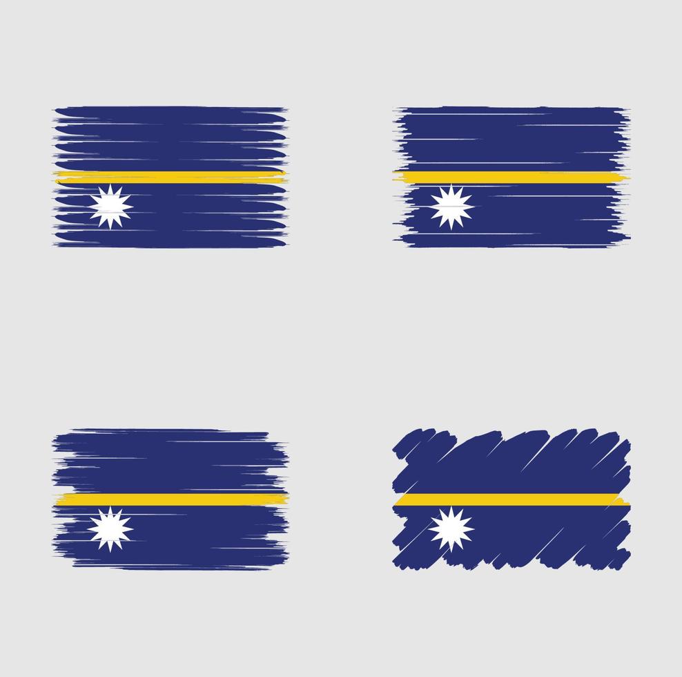 collectie vlag van nauru vector