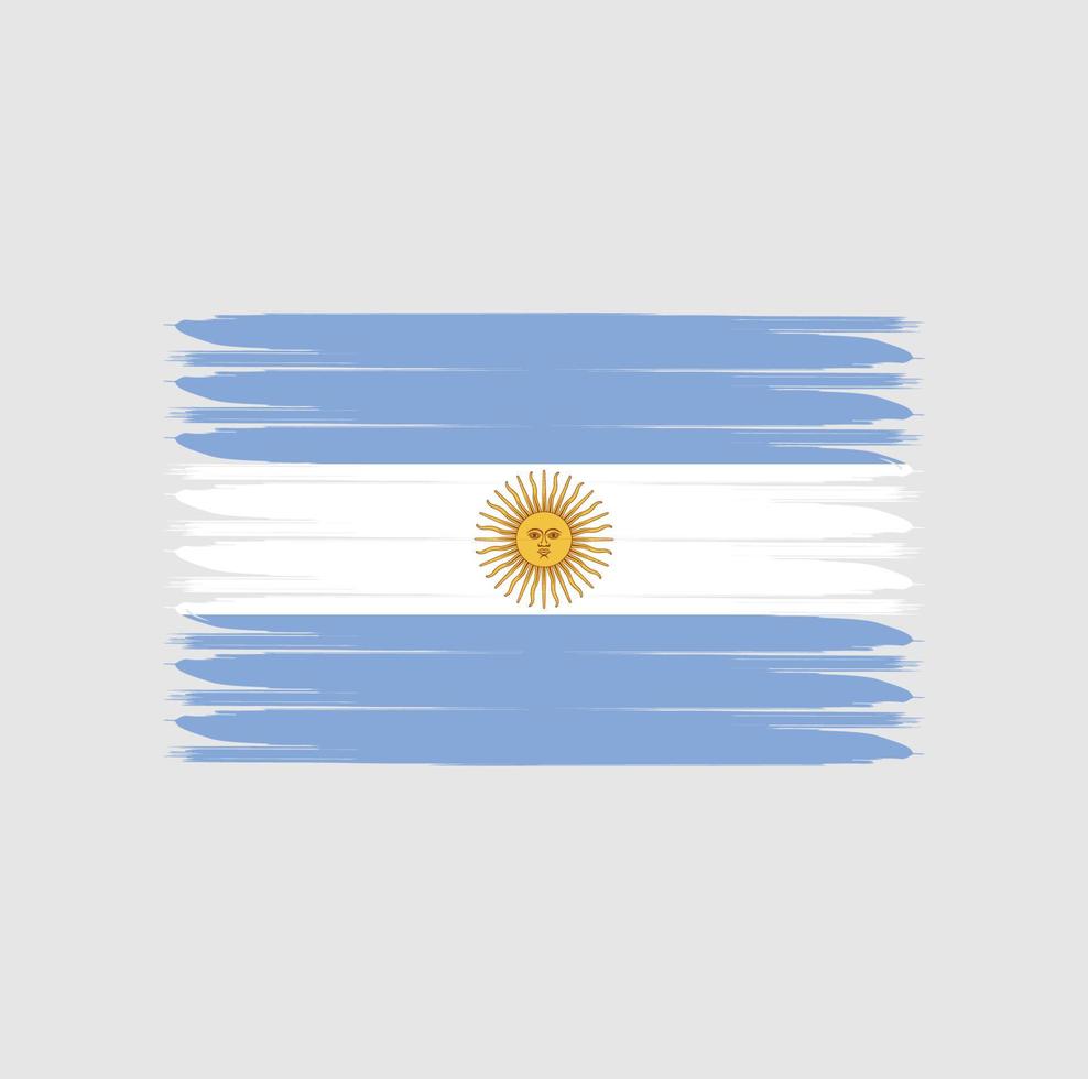 vlag van argentinië met grunge-stijl vector