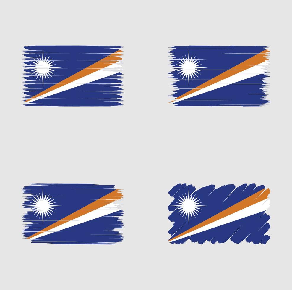 collectie vlag van Marshall Islands vector