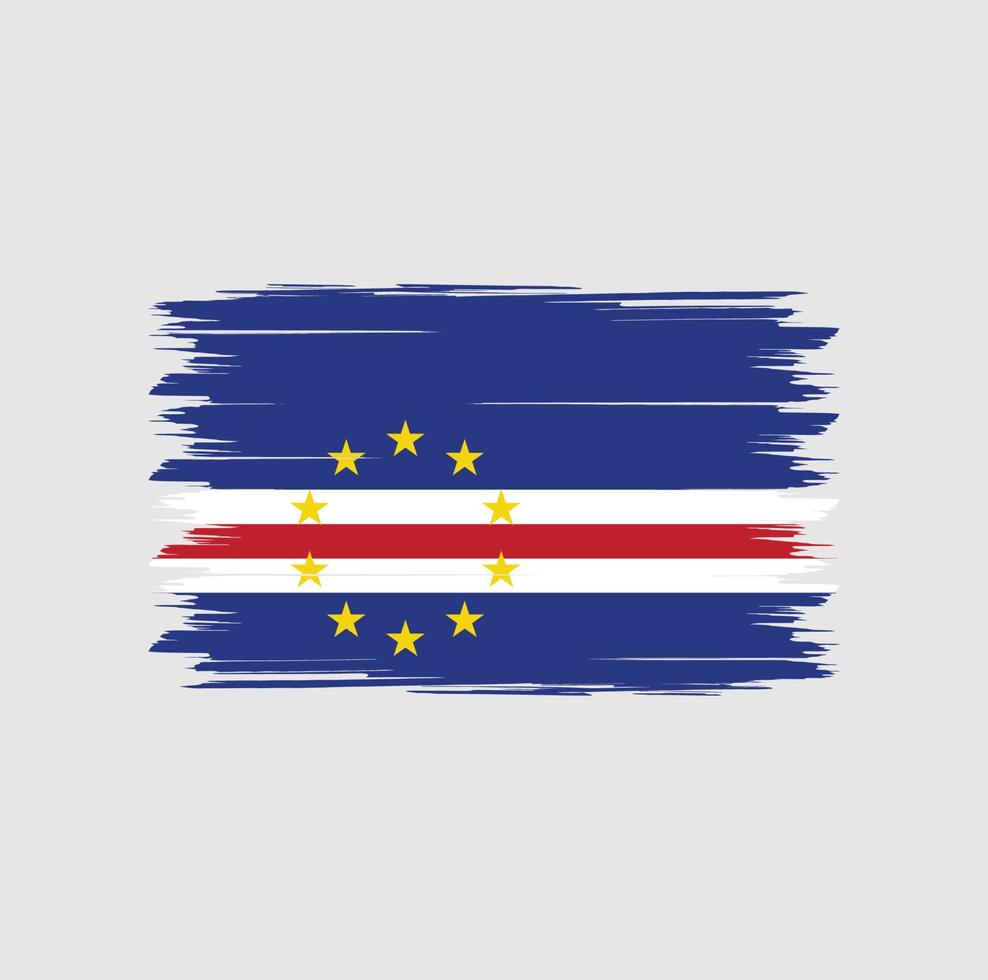 Kaapverdische vlag vector met aquarel penseelstijl