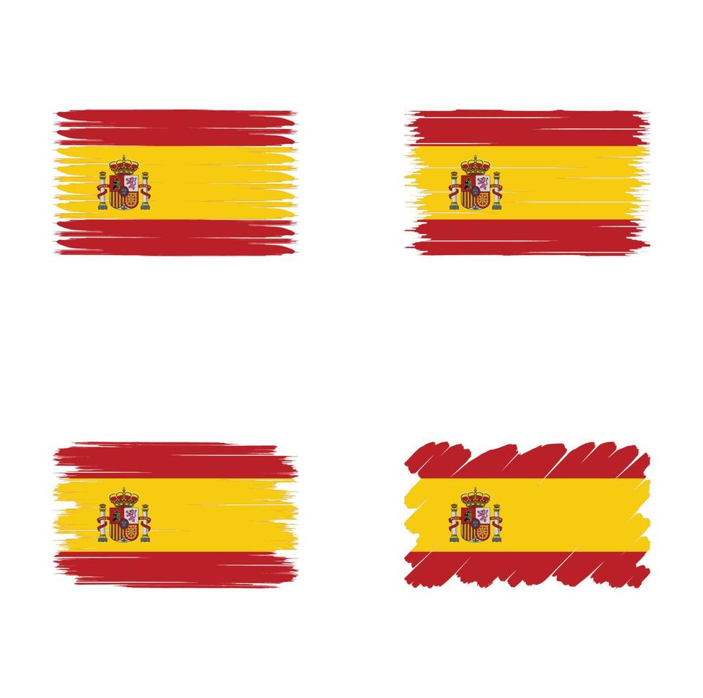 collectie vlag van spanje vector