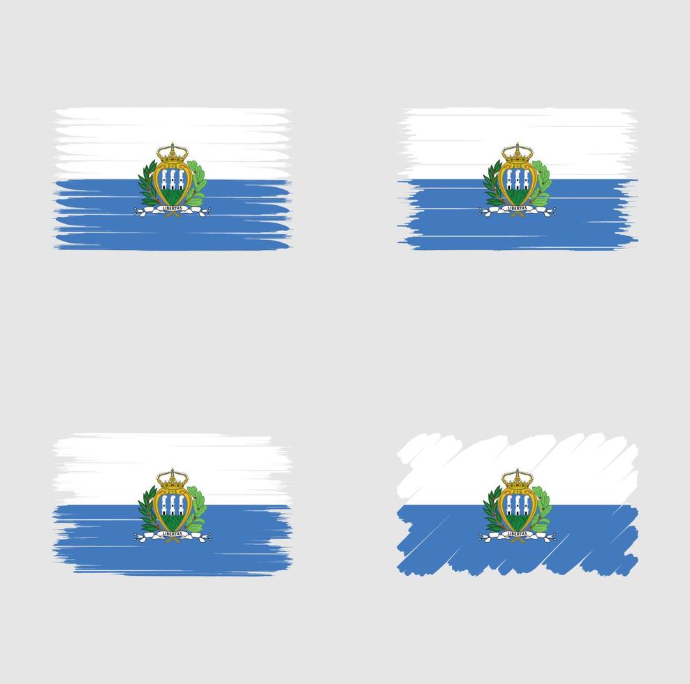 collectie vlag van san marino vector