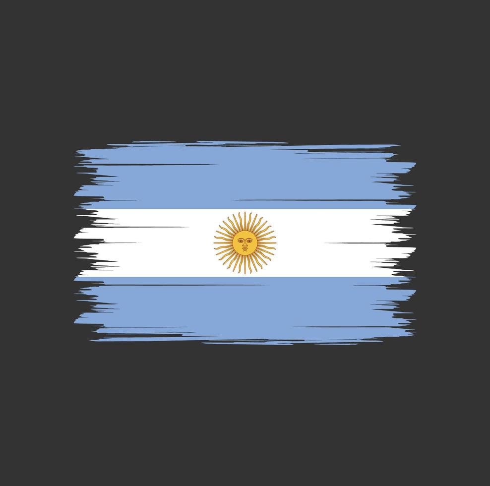Argentijnse vlag vector met aquarel penseelstijl