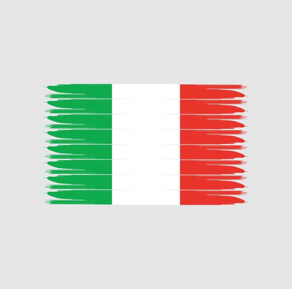 vlag van italië met grunge-stijl vector