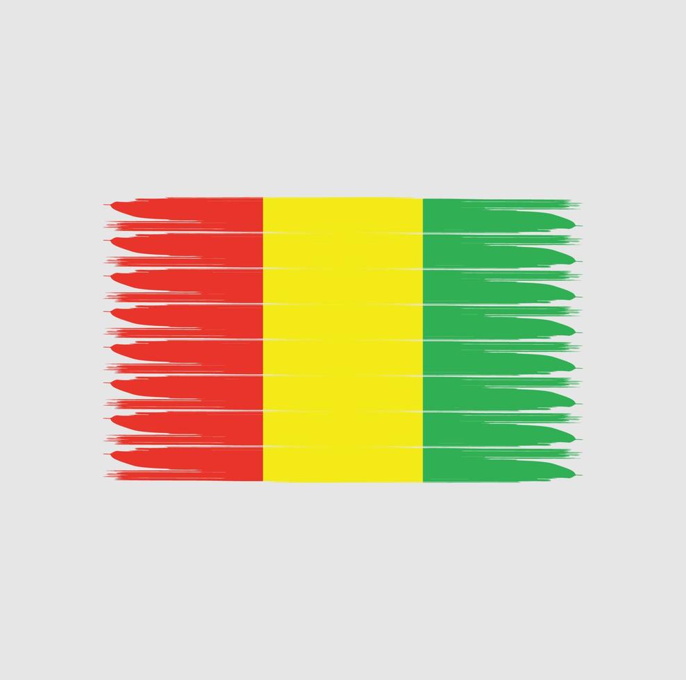 vlag van guinea met grunge-stijl vector