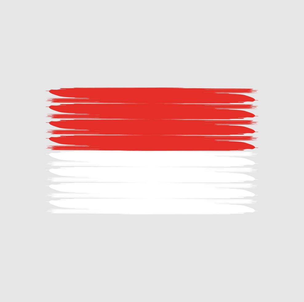 vlag van indonesië of monaco met grunge-stijl vector