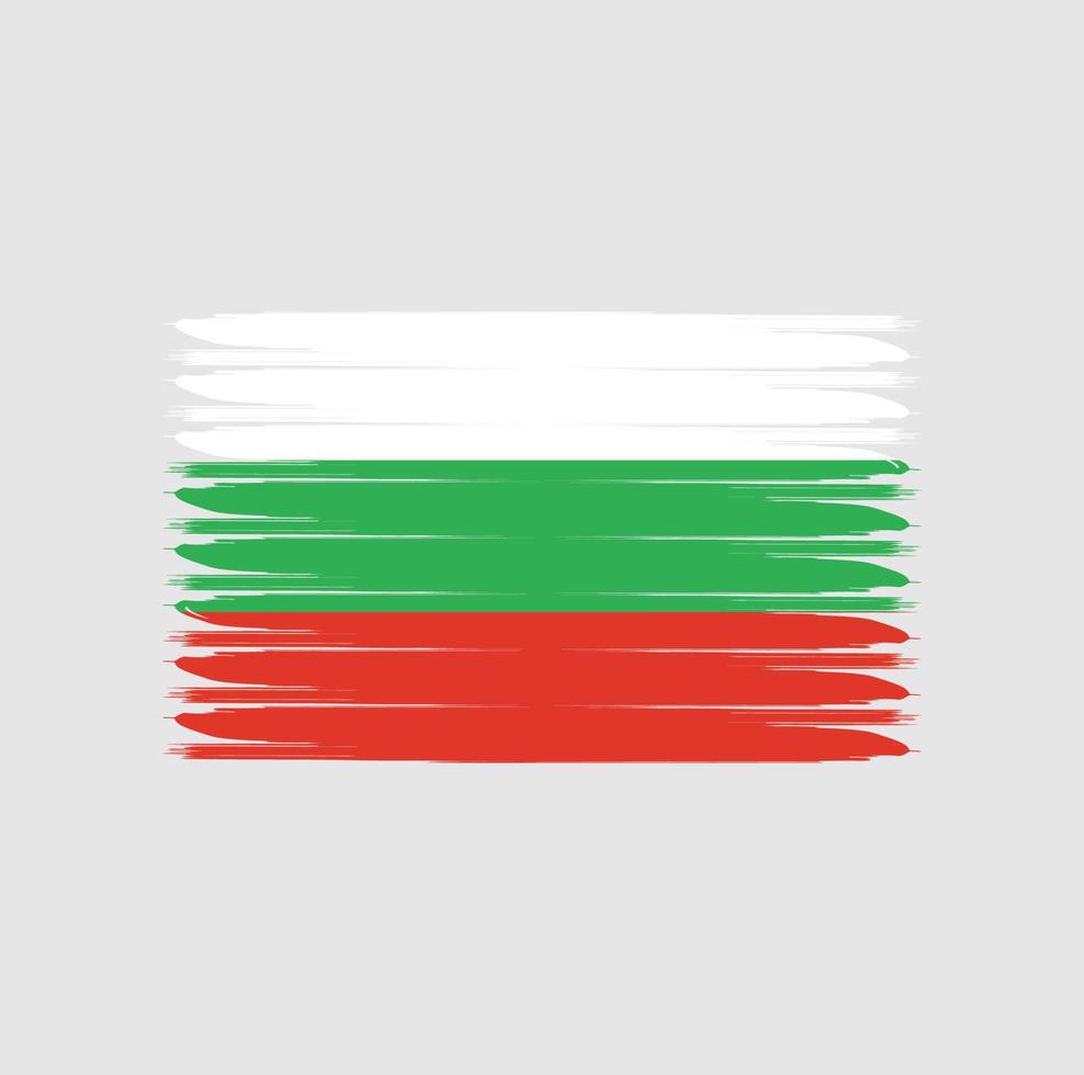 vlag van bulgarije met grunge-stijl vector